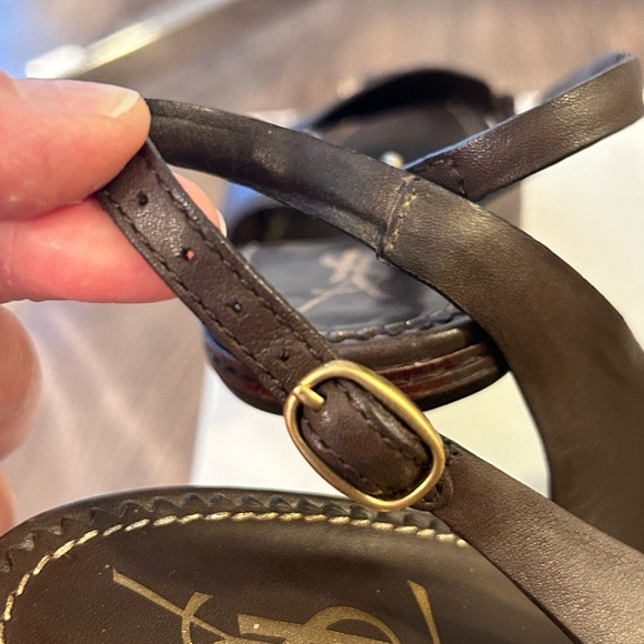 Yves Saint Laurent brown leather sandals - Picture 14 of 16